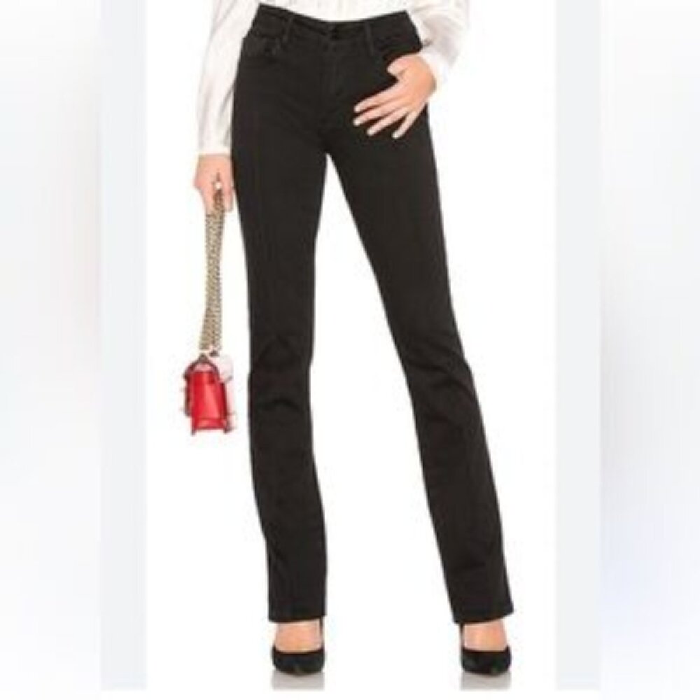 FRAME Denim LE MINI BOOT Pintuck in Noir cotton blend stone washed black size 27